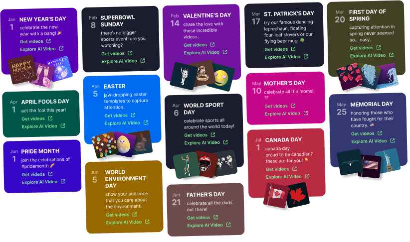 Social media content calendar